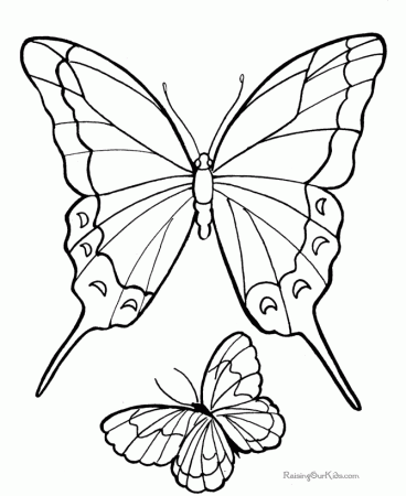 Easy Butterfly Drawings For Kids | Free coloring pages