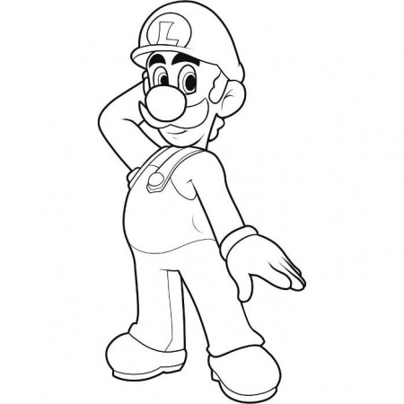 Print Coloring Pages Luigi Super Mario or Download Coloring Pages 