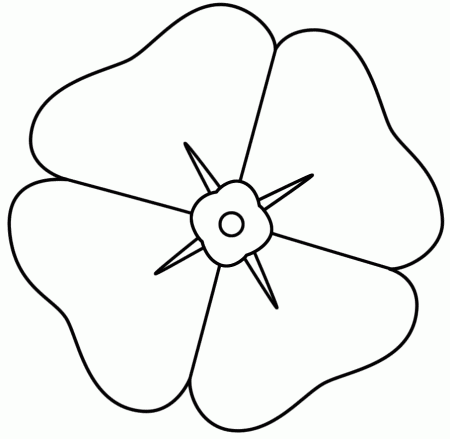 remembrance day poppy Colouring Pages