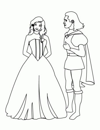Princess And Prince Coloring Pages - Free Printable Coloring Pages 