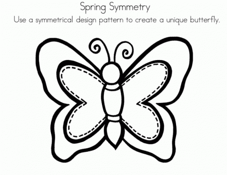 Symmetry Coloring Page Butterfly Id 33105 Uncategorized Yoand 