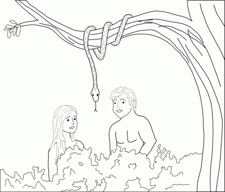 Adam And Eve Coloring Pages | 99coloring.com