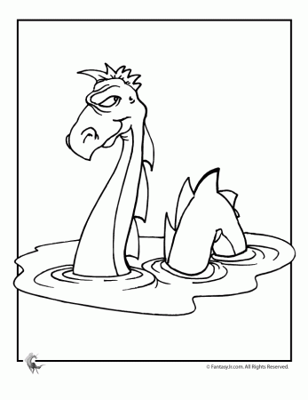 Loch Ness: Nessie | Coloring Pages.. for kids! :D