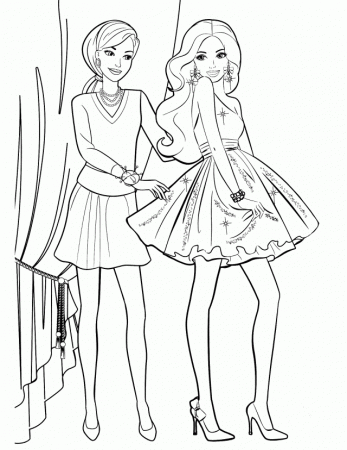 Barbie style – Free Printable Barbie coloring page | Free Coloring 