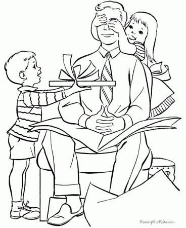 A Father's Day Gifts Coloring Pages >> Disney Coloring Pages