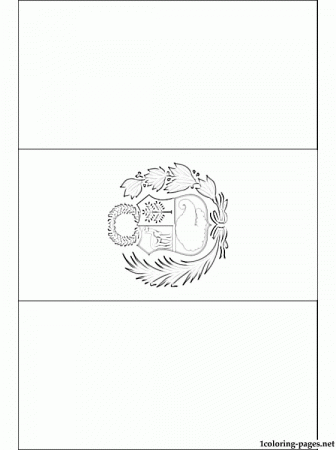 peru flag coloring page to print and color