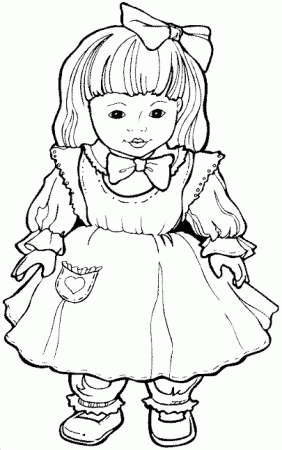 American Girl Doll coloring page for kids