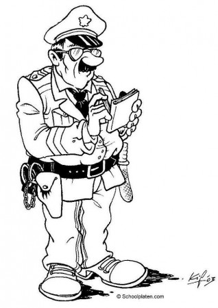 Coloring page police officer - img 3608.