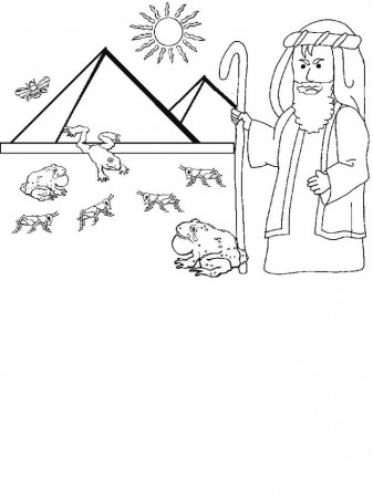 Plagues of locusts, Egypt Colouring Pages (page 3)