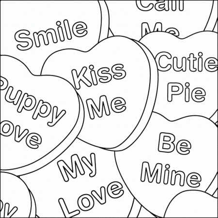 The Phrase On Valentine's Day Coloring Pages - Valentine's Day 