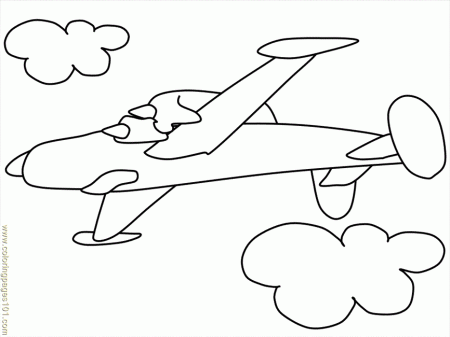 Coloring Pages Airplane7 (Transport > Air Transport) - free 