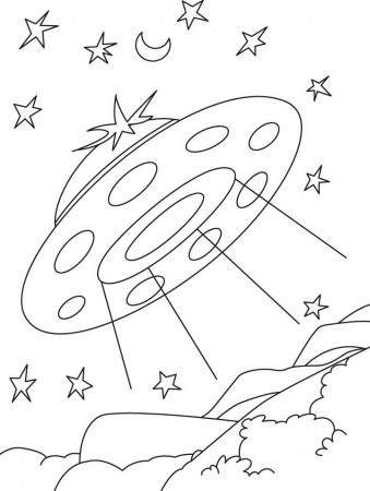 UFO An Unidentified Flying Objects Coloring Pages | Download Free