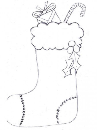 stocking Colouring Pages (page 2)