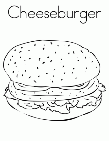 2014 printable cheeseburger coloring pages for preschoolers 