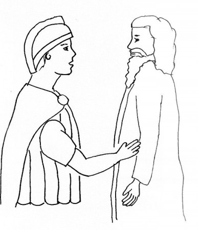 Bible Story Coloring Page for Jesus and the Soldier | Free Bible 