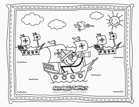 Get Scribbley Columbus Day Coloring Page Free Coloring Pages 