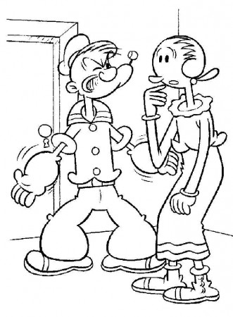 Popeye Coloring Pages and Book | UniqueColoringPages