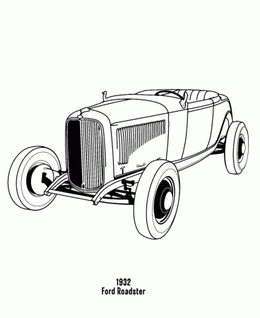 ford roadster Colouring Pages