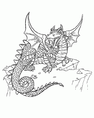 Coloring Page Of Dragons : Printable Coloring Book Sheet Online 