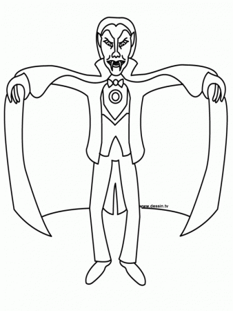 Simple Vampire Coloring Pages Coloring Pages 255927 Dracula 