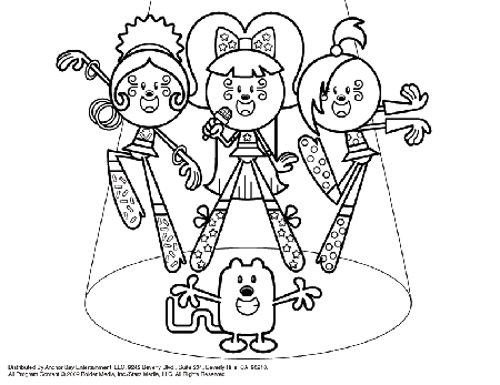 wubb girls Colouring Pages