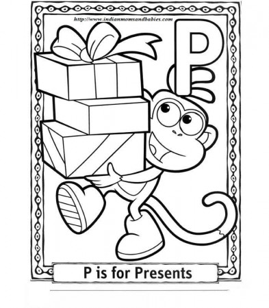 Dora Alphabet Coloring Pages | Cartoon Coloring Pages