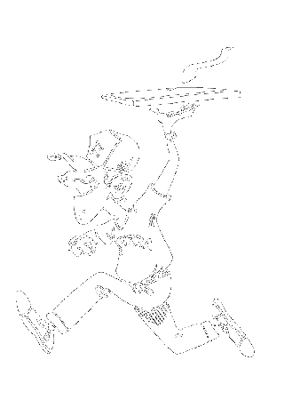 pizza delivery guy printable coloring in pages for kids - number 