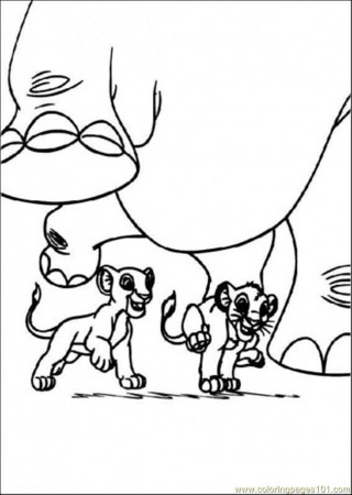 Coloring Pages Simba Nala With Hippo (Cartoons > The Lion King 