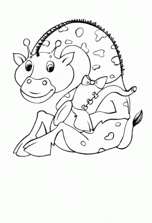 Cute Baby Giraffe Coloring Page | Kids Coloring Page
