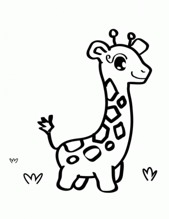 Baby Giraffe Coloring Pages | Kids Coloring Page