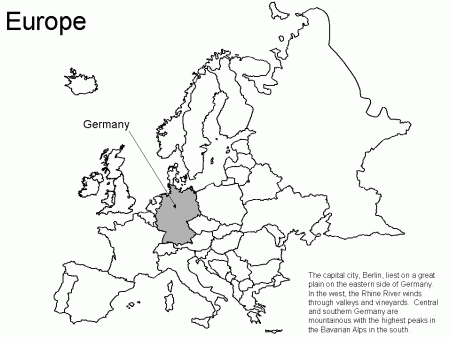 Printable Map1 Germany Coloring Pages - Coloringpagebook.com