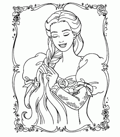 Free Coloring Pages Barbie Princess