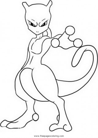 MEW and Mewtwo Colouring Pages