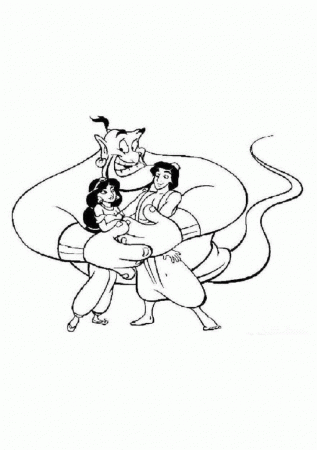 Printing Ginie Hugs Aladdin And Jasmine | Laptopezine.