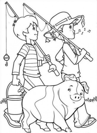 Holly Hobbie Sunday Fishing Coloring Page Coloringplus 192110 