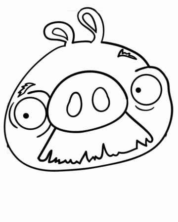 Mustache Pig Coloring Page