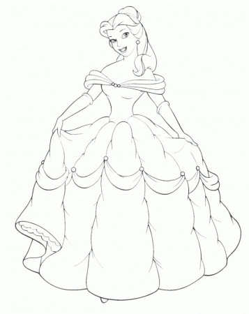 Belle Beauty And The Beast Coloring Pages Sgmpohio 243956 Beauty 