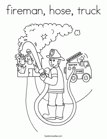 fireman Back to School Colouring Pages