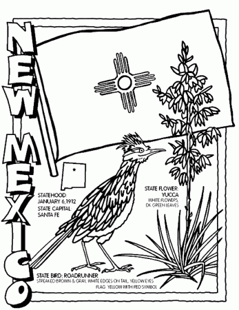 New Mexico coloring page | Dish it up!