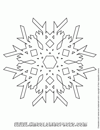 Snowflake Outline Coloring Page | Free Printable Coloring Pages