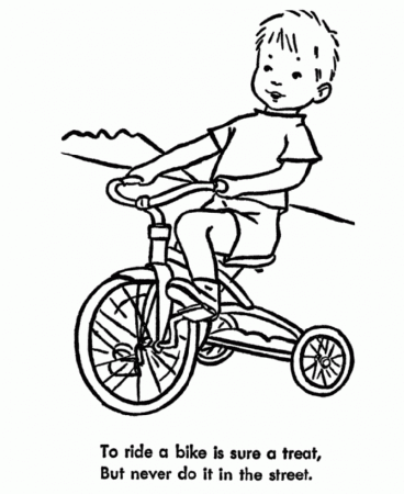 Bicycle Safety Coloring Pages 200 | Free Printable Coloring Pages