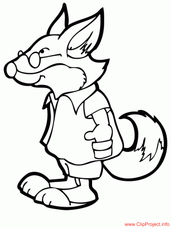 fox cartoon Colouring Pages (page 2)