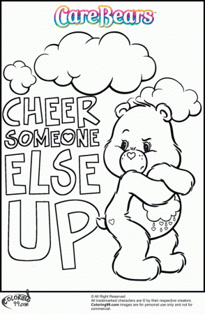 Viewing Gallery For Care Bears Love Coloring Pages 2901 Grumpy 