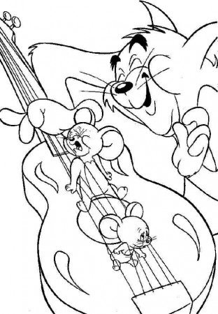 Cartoon Tom Colouring Pages (page 2)