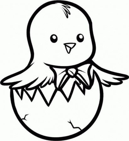 Easter Chick Coloring Sheets Printable Free For Preschool 16002#