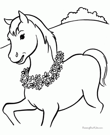 Kentucky Derby Horse Coloring Page