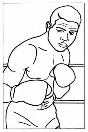 The Boxer Joe Louis Coloring Pages - Boxing Day Coloring Pages 