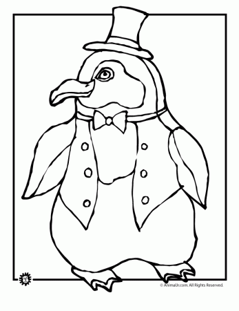 Penguin And Baby Penguin Arctic Animals Coloring Page : Cute 