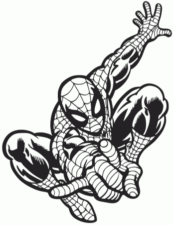 Cool Spider Man Superhero Coloring Page for kids | coloring pages