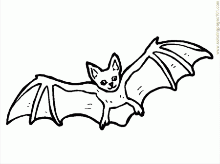 Coloring Pages Bat (Mammals > Bats) - free printable coloring page 